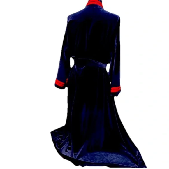 Christian Dior Navy and Red Men's Robe smoking jacket - Picture 3 of 15